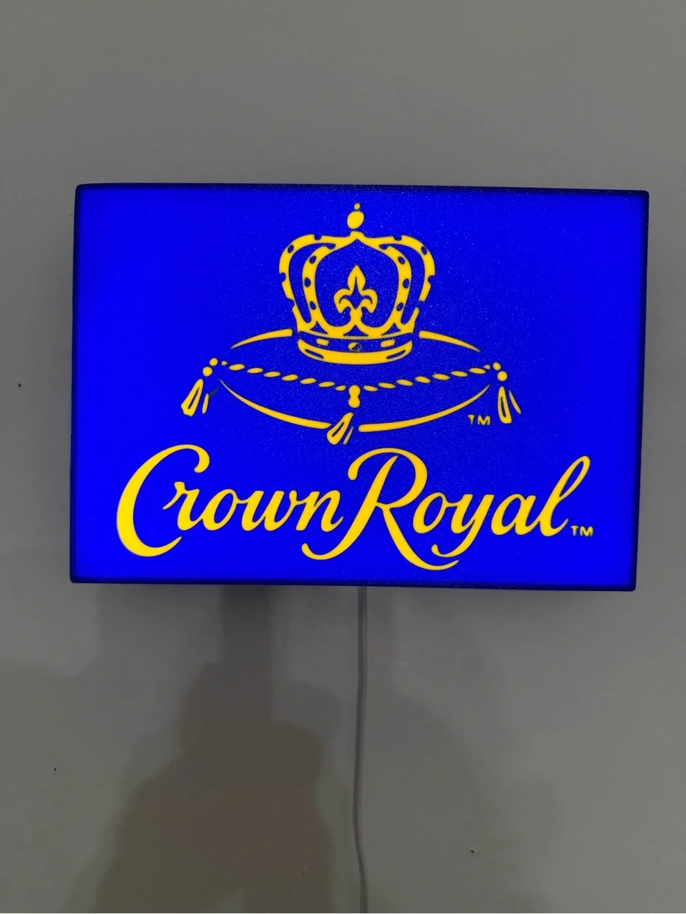 Crown Royal Blue and Gold Illuminated Wall Art